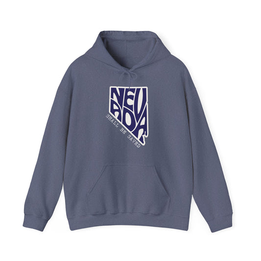 Nevada Shall be SAVED Hoodie - Unisex Heavy Blend Sweatshirt, Cozy Gift, Graphic Sweatshirt, Casual Wear, Travel Essentials