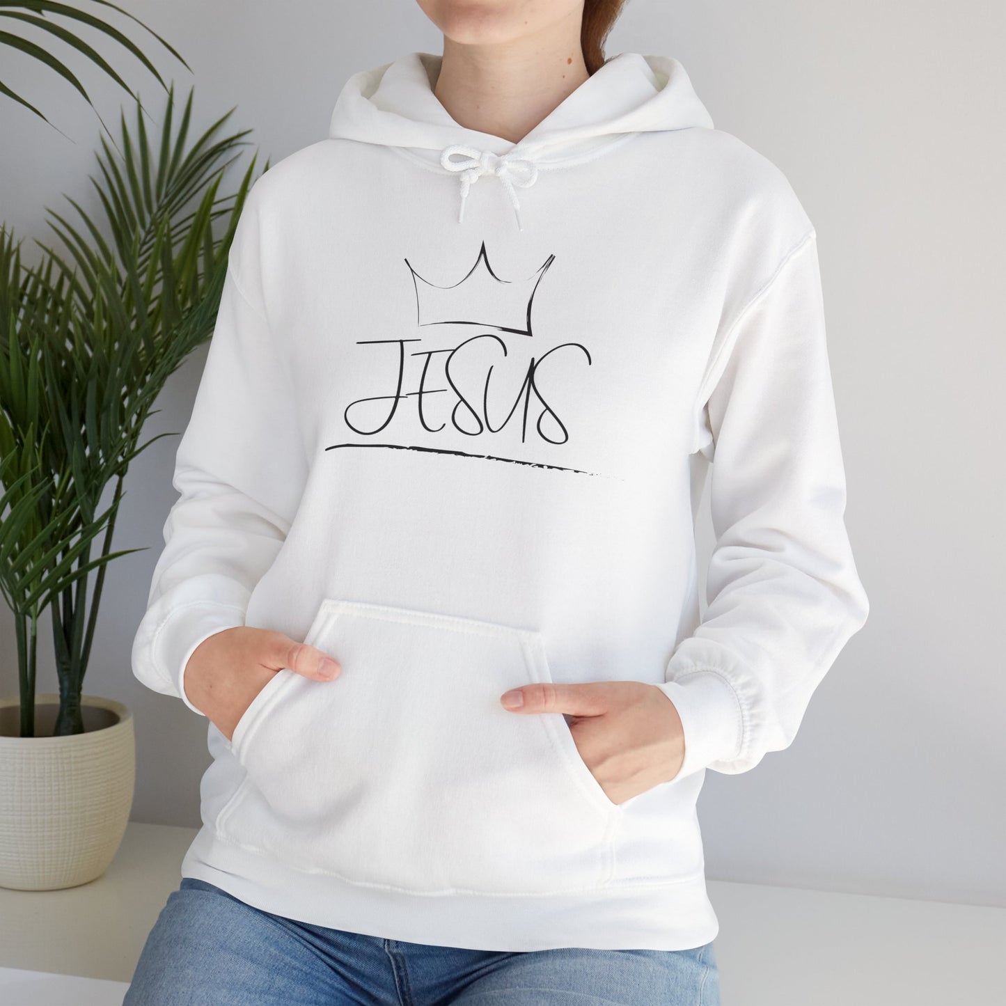 King Jesus Hoodie, Faith Sweatshirt, Religious Gift, Cozy Unisex Sweatshirt, Church Outfit