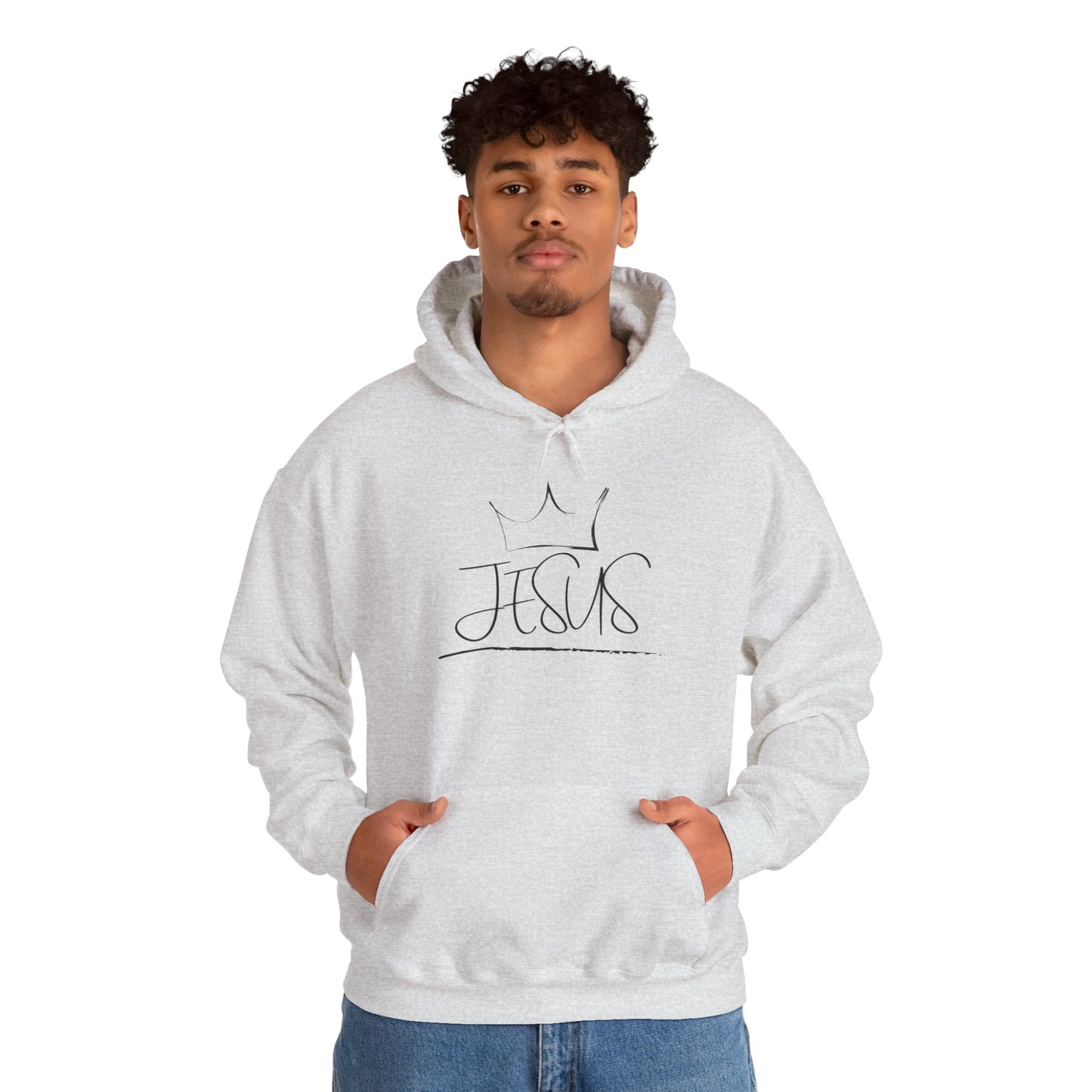 King Jesus Hoodie, Faith Sweatshirt, Religious Gift, Cozy Unisex Sweatshirt, Church Outfit