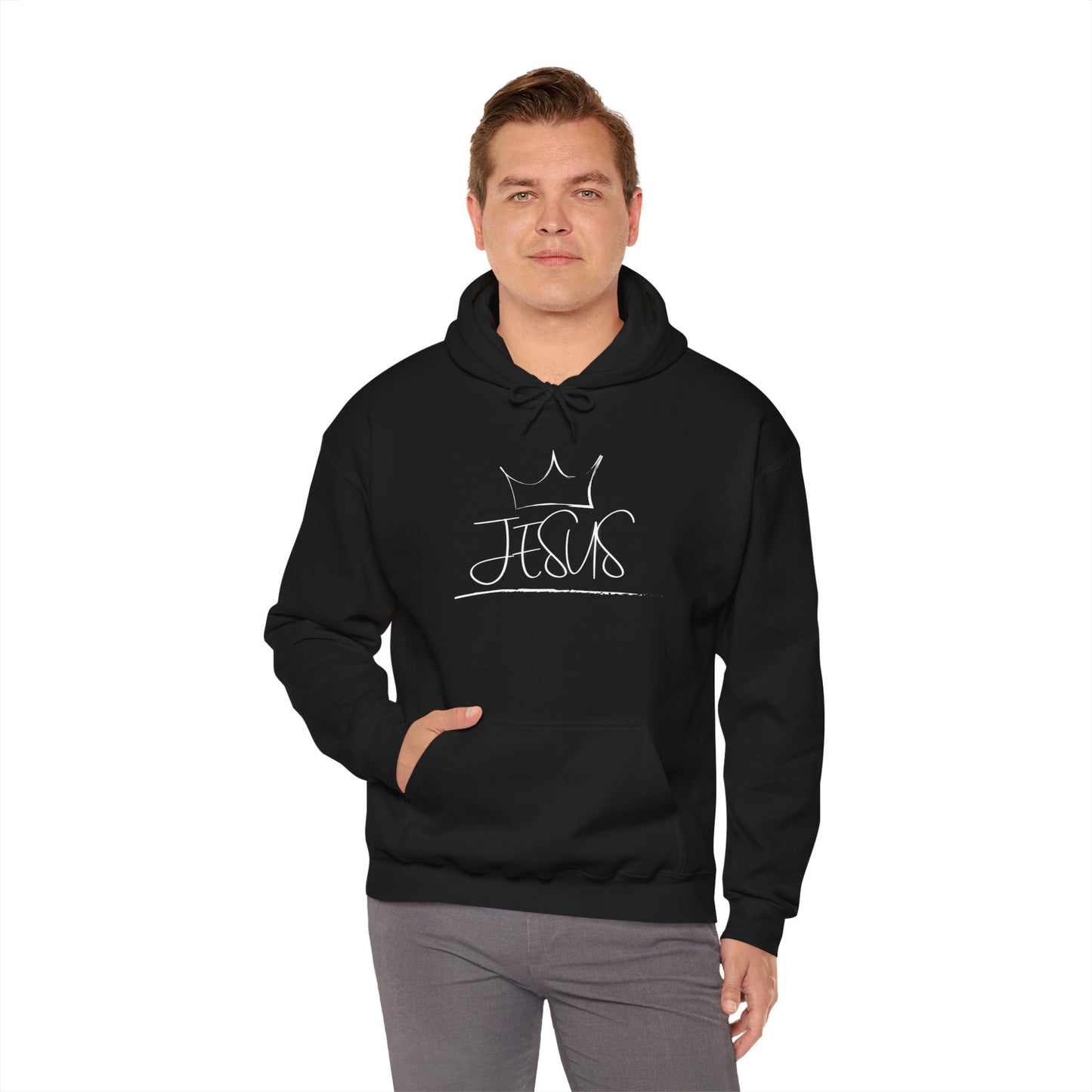 King Jesus Hoodie, Faith Sweatshirt, Religious Gift, Cozy Unisex Sweatshirt, Church Outfit
